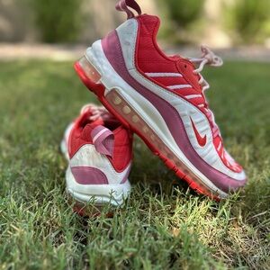 Nike Air Max 98 Red and Pink‎ Shoes